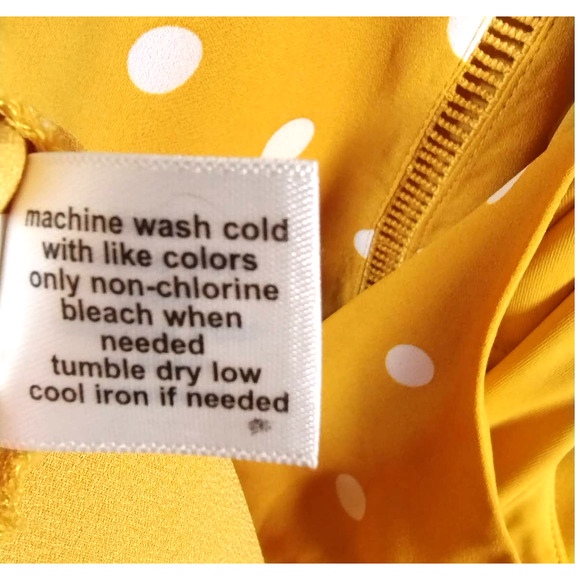 Layne Bryant Spring, Summer Sleeveless Polka-Dot Shirt, Size 18, Yellow - Picture 5 of 6
